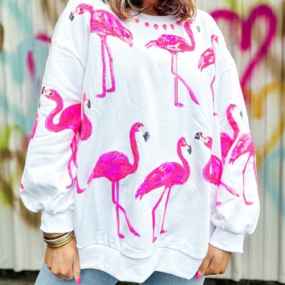 QUEEN OF SPARKLES Tops - Queen of Sparkles Sequin Sweatshirt